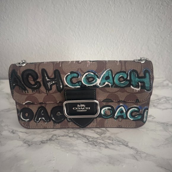 Coach X Mint + Serf Morgan Crossbody In Signature Canvas cm214 - Picture 1 of 7